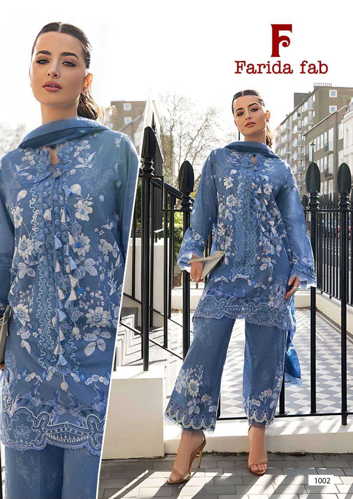 Farida Fab Queens Court 15 Cotton Printed Pakistani Suit Set