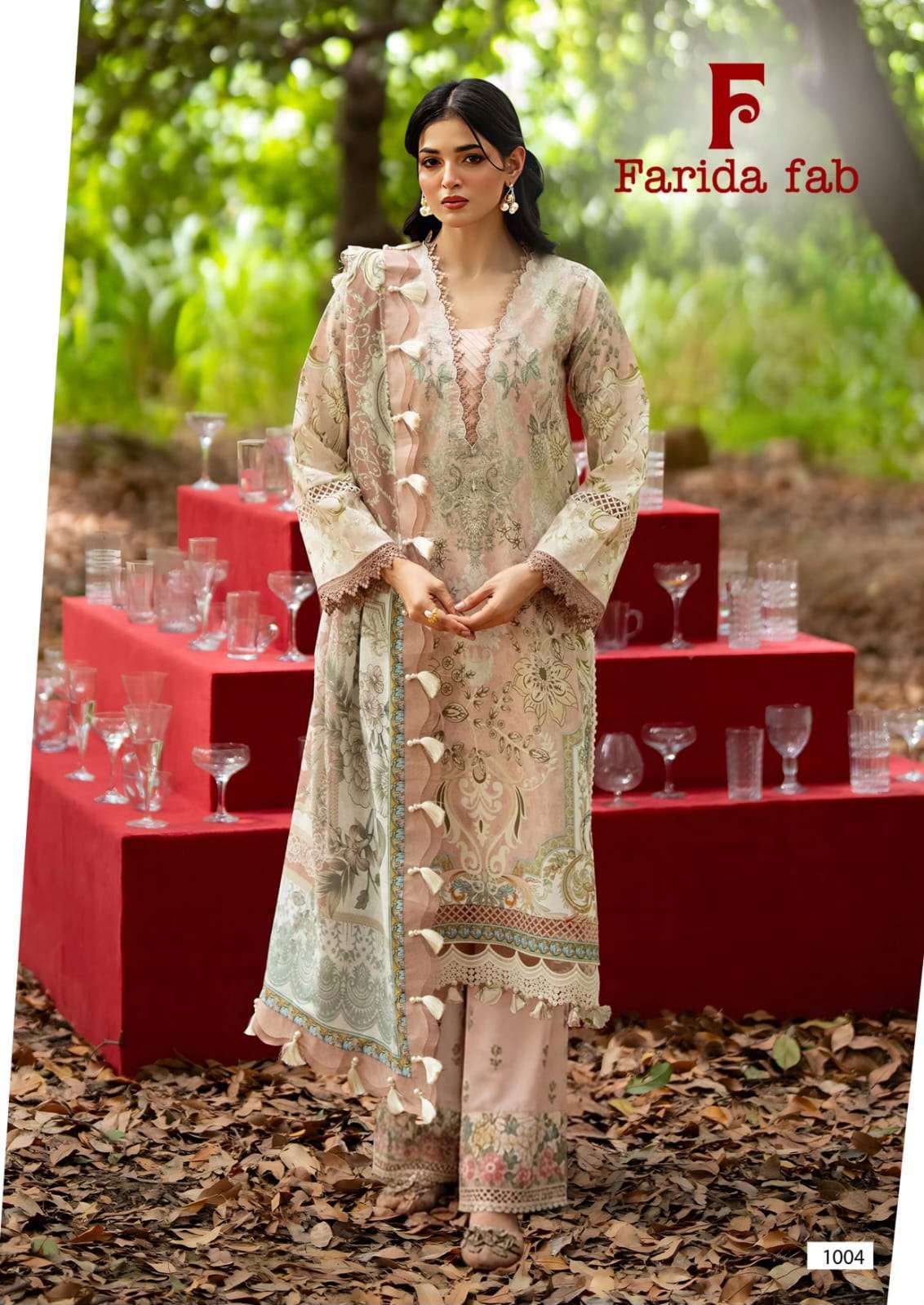 Farida Fab Queens Court 15 Cotton Printed Pakistani Suit Set