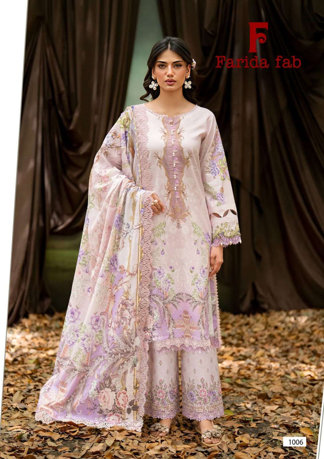 Farida Fab Queens Court 15 Cotton Printed Pakistani Suit Set