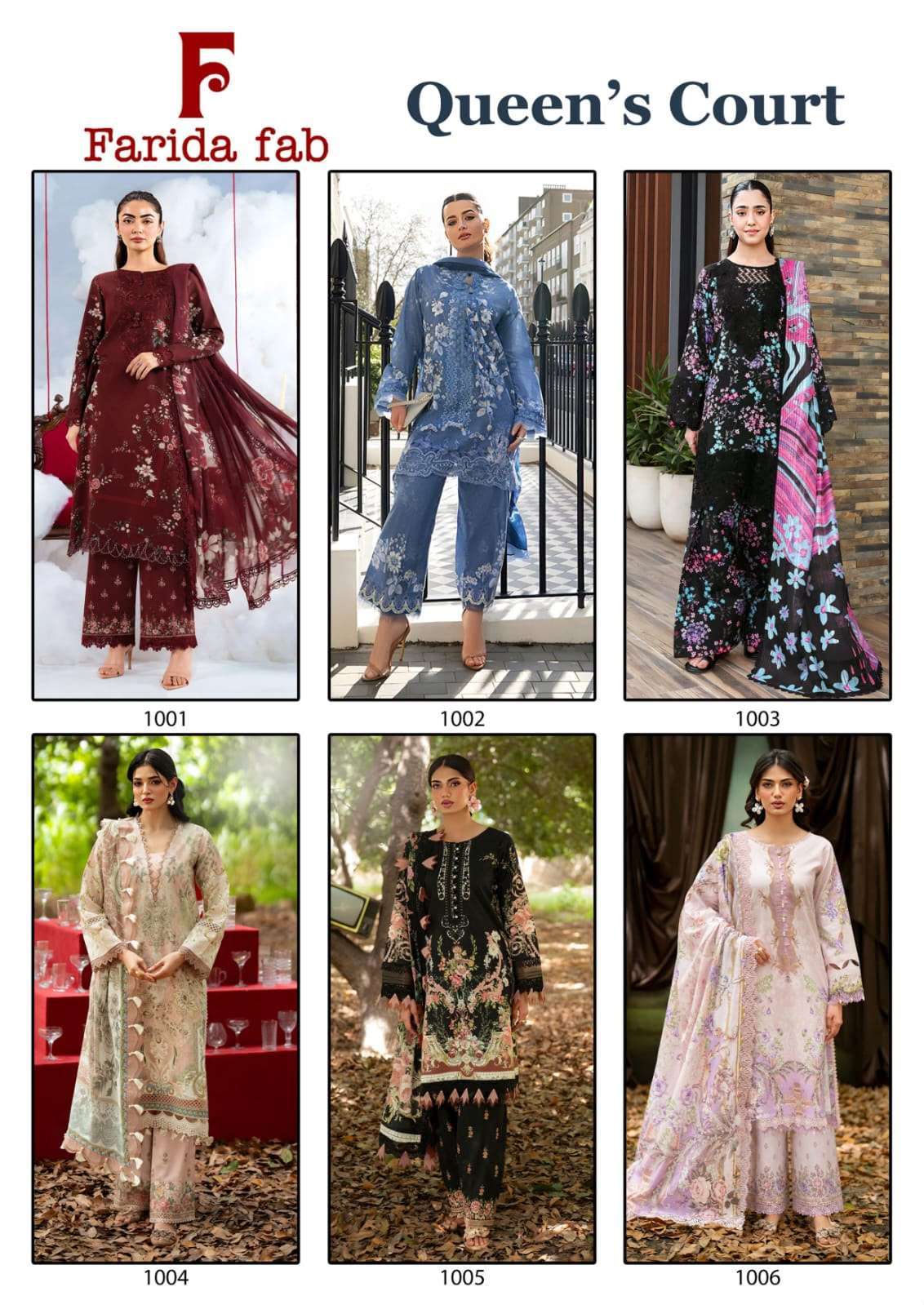 Farida Fab Queens Court 15 Cotton Printed Pakistani Suit Set