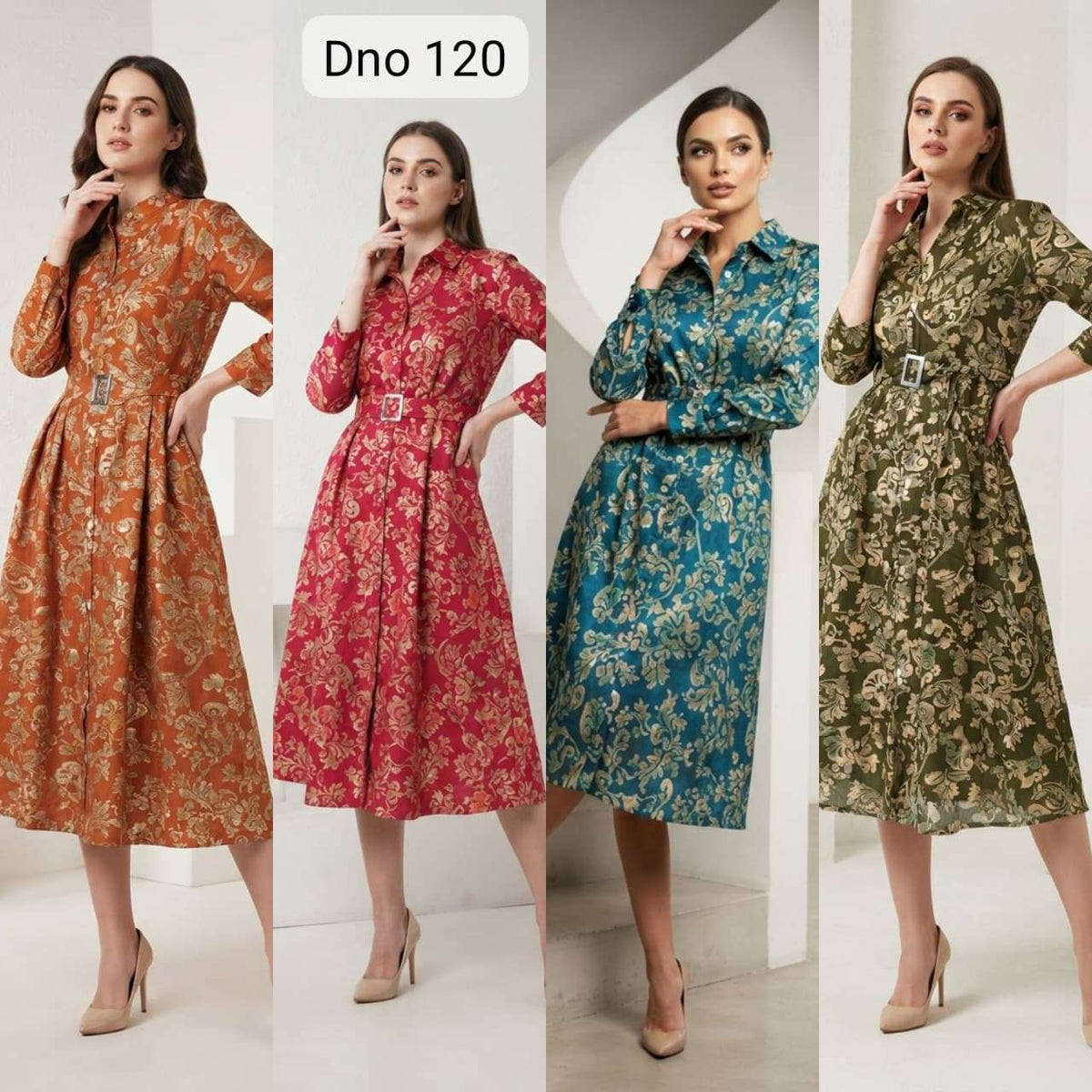 Fashion Talk D-120 Heavy Rayon Frock Style Flared Gown