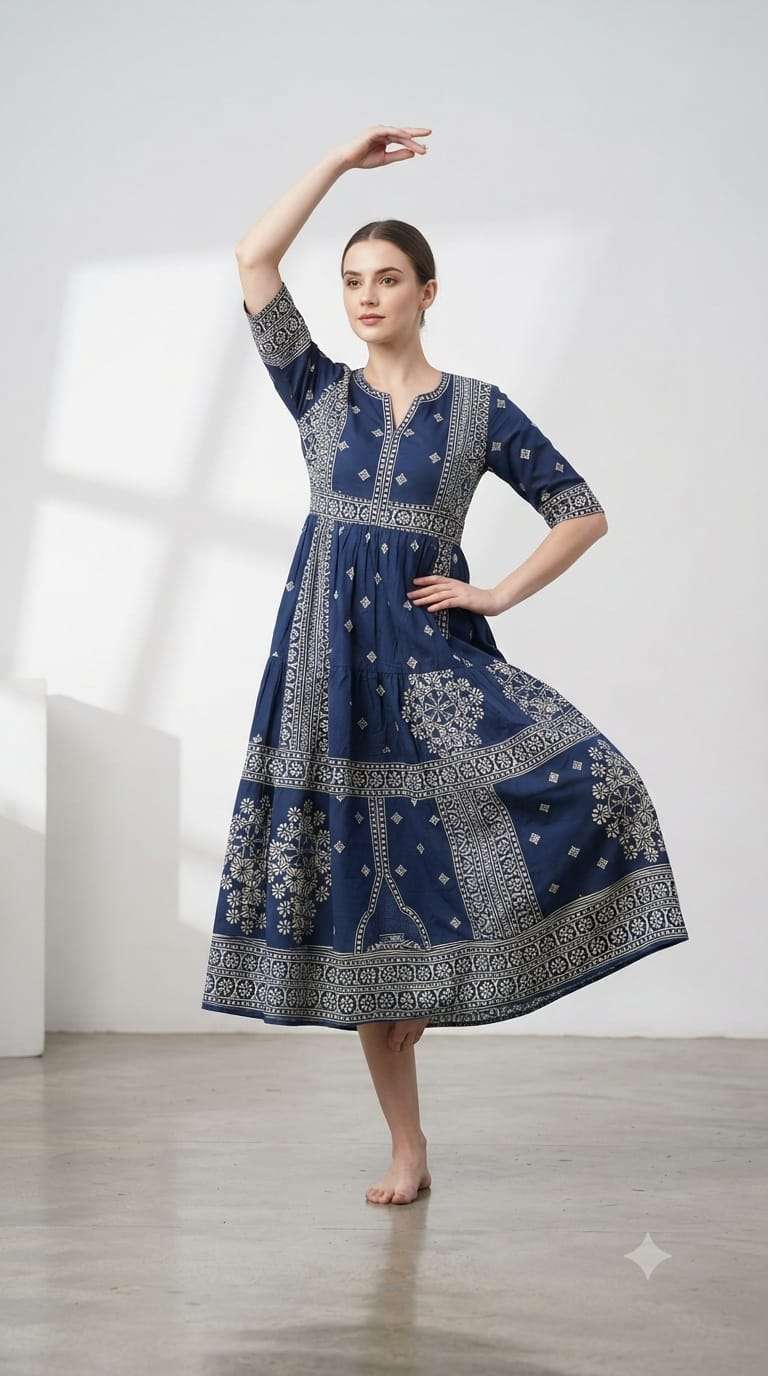 Fashion Talk D-1580 Heavy Rayon Flared Gown