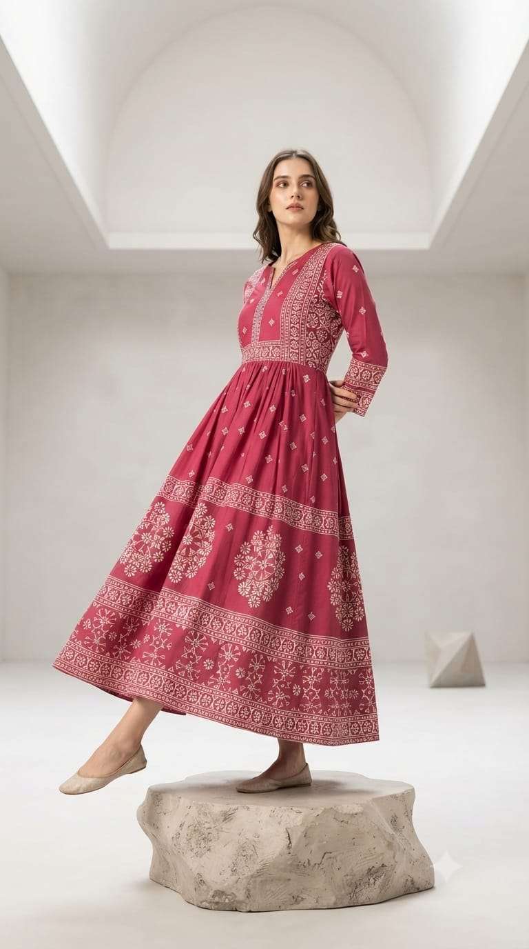Fashion Talk D-1580 Heavy Rayon Flared Gown