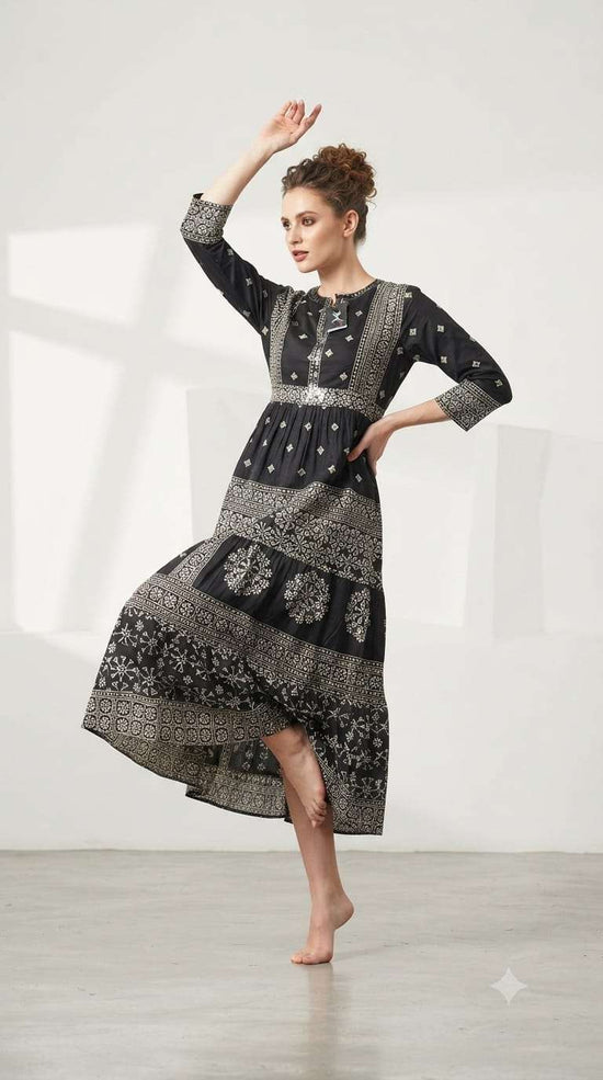 Fashion Talk D-1580 Heavy Rayon Flared Gown