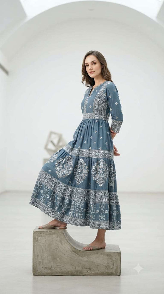 Fashion Talk D-1580 Heavy Rayon Flared Gown