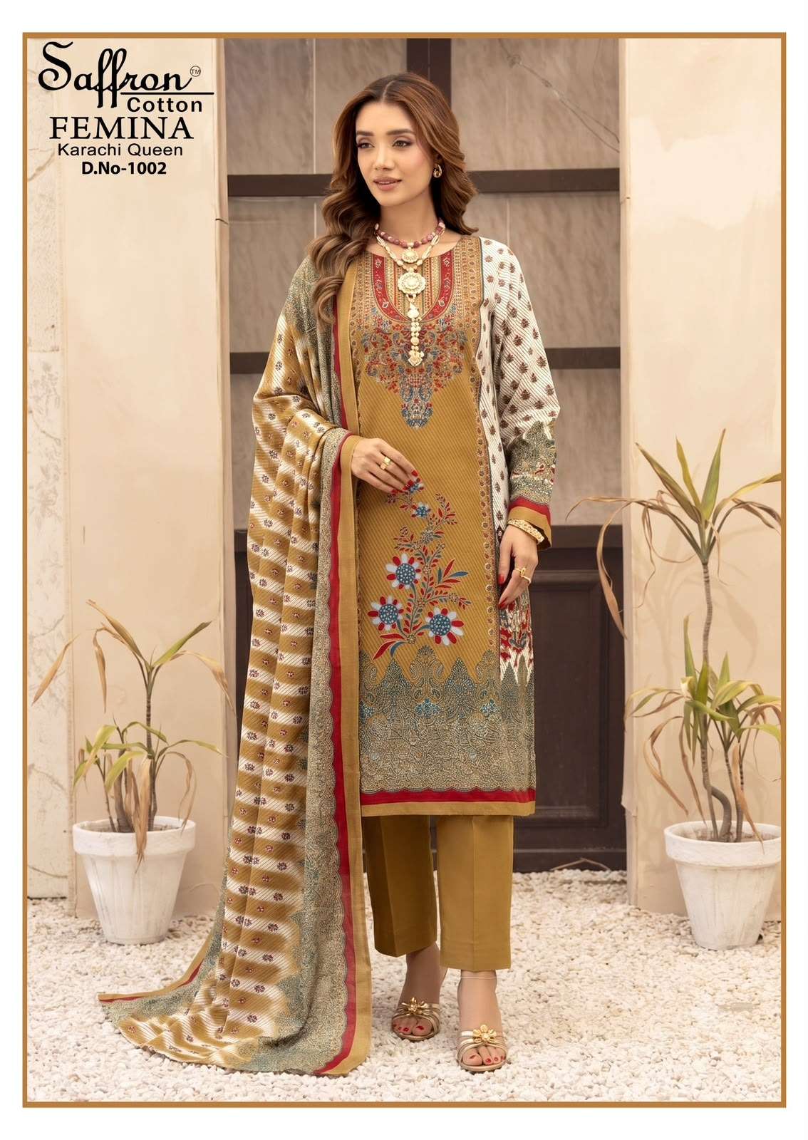 Femina Karachi Queen Vol 1 Indo Cotton Printed Dress Material
