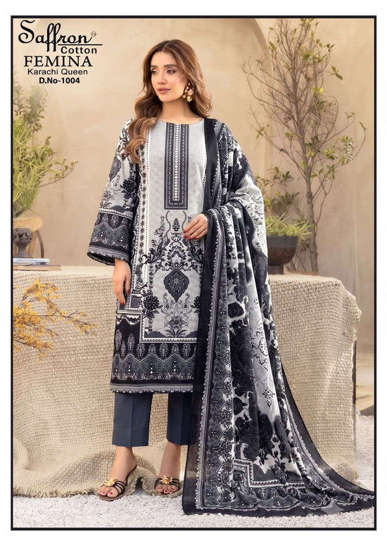 Femina Karachi Queen Vol 1 Indo Cotton Printed Dress Material
