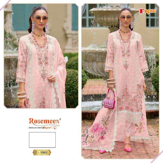 FEPIC ROSEMEEN 1962 Pure Organza Embroidered Pakistani Suit