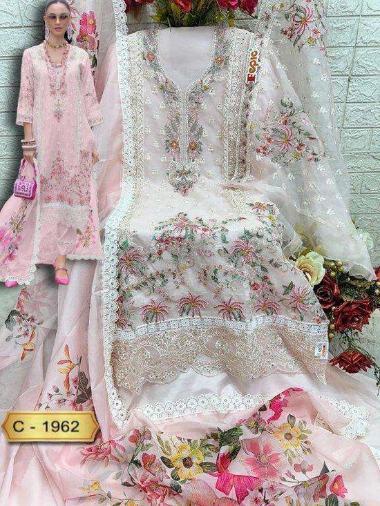 FEPIC ROSEMEEN 1962 Pure Organza Embroidered Pakistani Suit