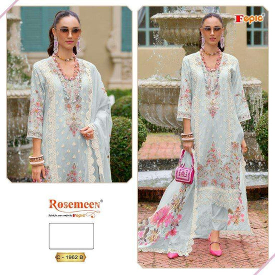 FEPIC ROSEMEEN 1962 Pure Organza Embroidered Pakistani Suit