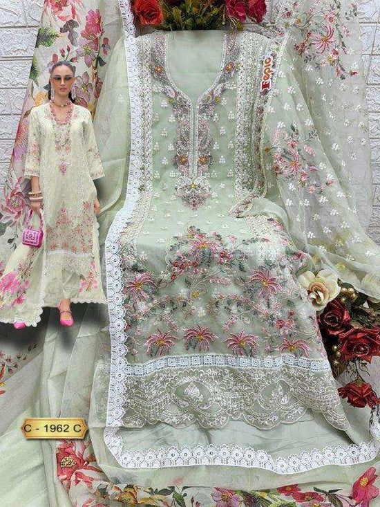 FEPIC ROSEMEEN 1962 Pure Organza Embroidered Pakistani Suit