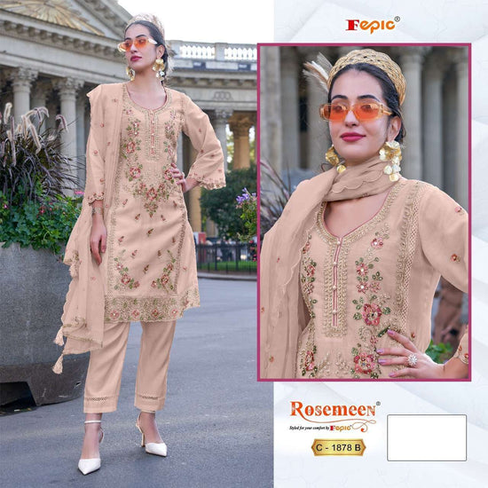 Fepic Rosemeen C-1878 Organza Embroidery Pakistani Suit