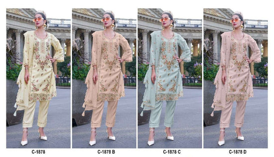 Fepic Rosemeen C-1878 Organza Embroidery Pakistani Suit