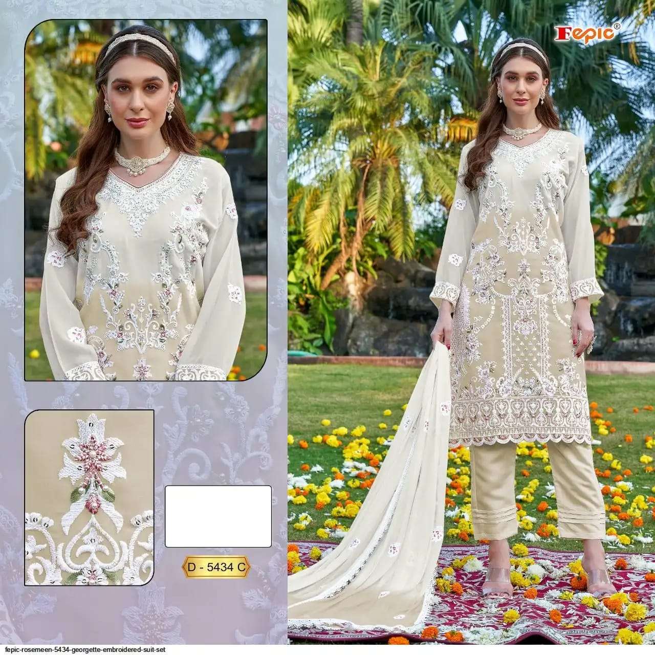 FEPIC Rosemeen C-5434 Organza Pakistani Suit - Amrah Wholesale