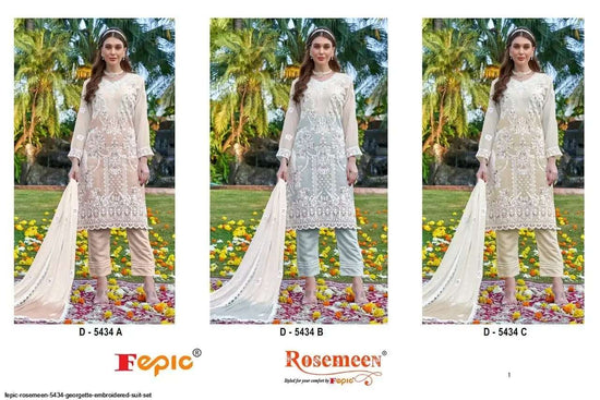 FEPIC Rosemeen C-5434 Organza Pakistani Suit - Amrah Wholesale