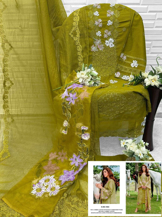 FLORENT 1053 Cambric Cotton Embroidery Pakistani Suit - Amrah Wholesale