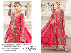FLORENT 1055 A TO H Series Chiffon Embroidered Pakistani Dress Set Wholesale Surat