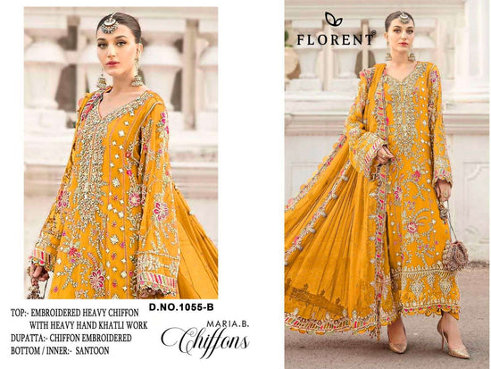 FLORENT 1055 A TO H Series Chiffon Embroidered Pakistani Dress Set Wholesale Surat