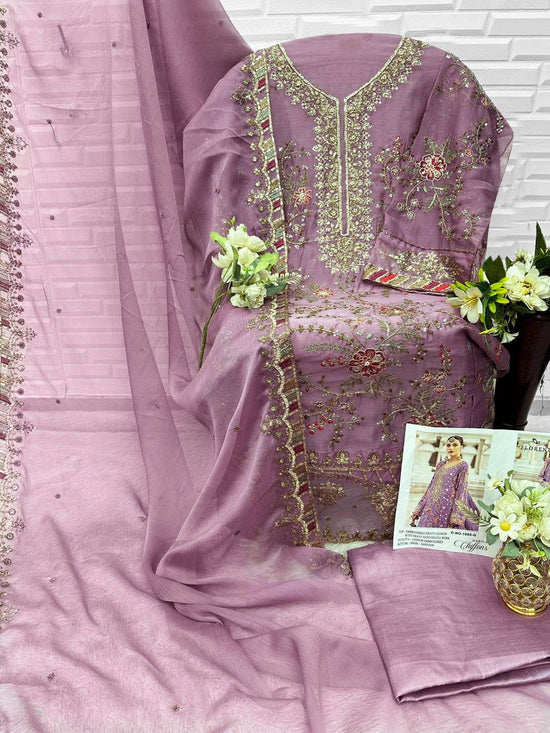 FLORENT 1055 A TO H Series Chiffon Embroidered Pakistani Dress Set Wholesale Surat