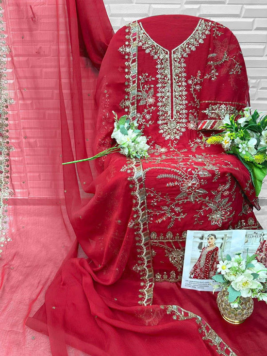 FLORENT 1055 A TO H Series Chiffon Embroidered Pakistani Dress Set Wholesale Surat