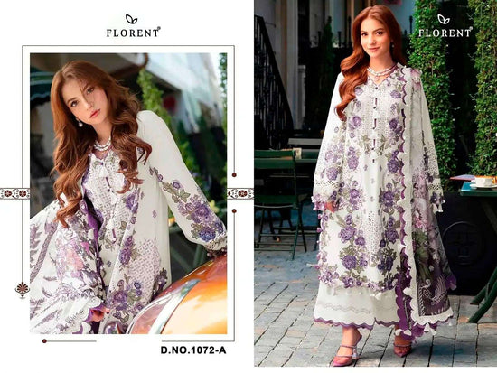 FLORENT 1072 Cambric Cotton Pakistani Suit Set - Amrah Wholesale