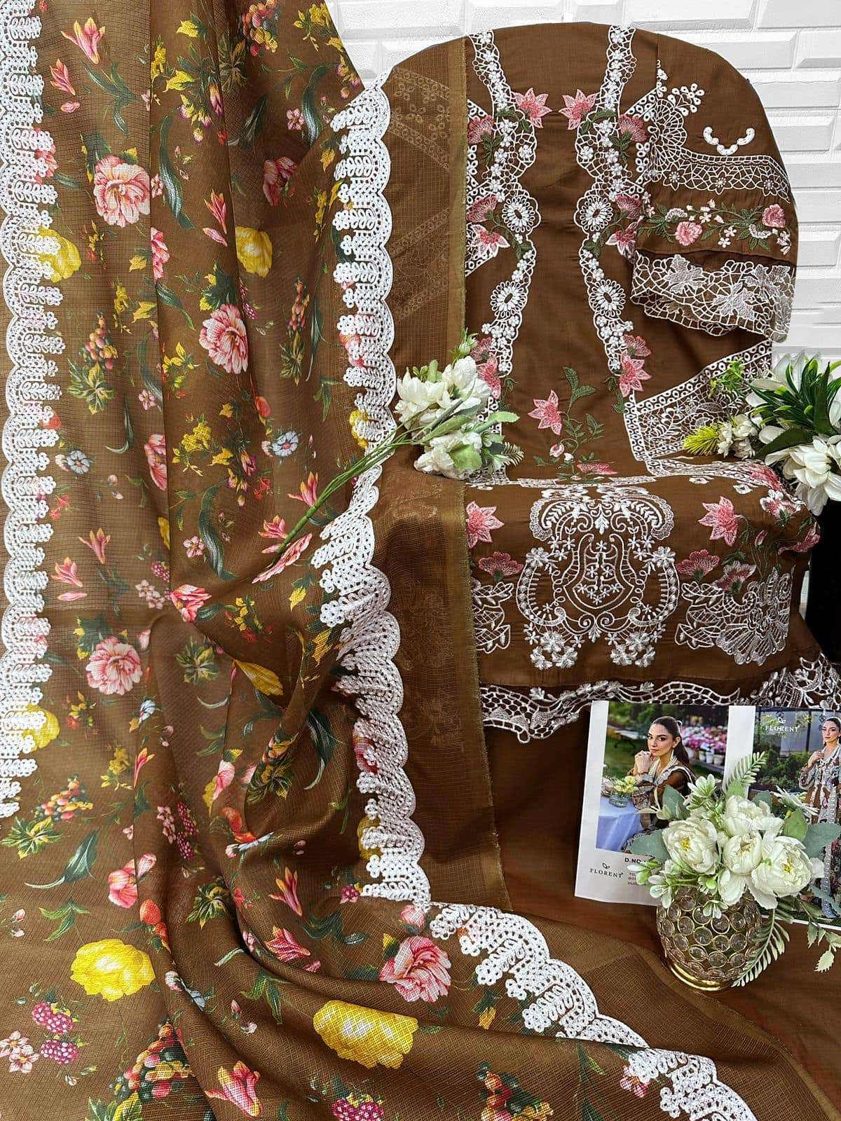 FLORENT 1074 Cambric Cotton Printed Pakistani Suit - Amrah Wholesale