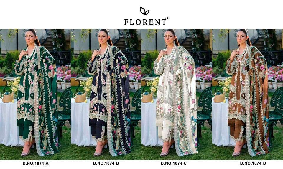 FLORENT 1074 Cambric Cotton Printed Pakistani Suit - Amrah Wholesale