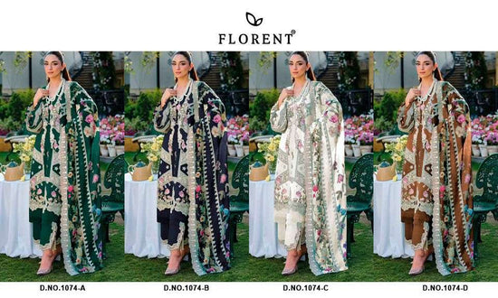 FLORENT 1074 Cambric Cotton Printed Pakistani Suit - Amrah Wholesale