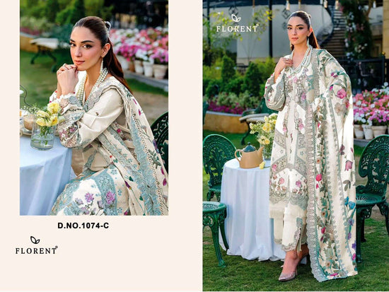FLORENT 1074 Cambric Cotton Printed Pakistani Suit - Amrah Wholesale