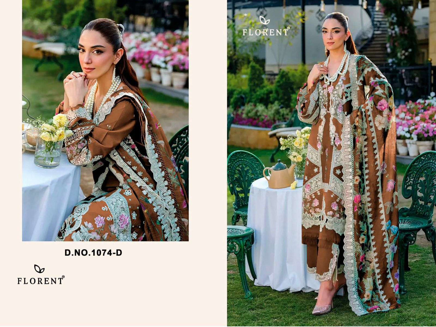 FLORENT 1074 Cambric Cotton Printed Pakistani Suit - Amrah Wholesale