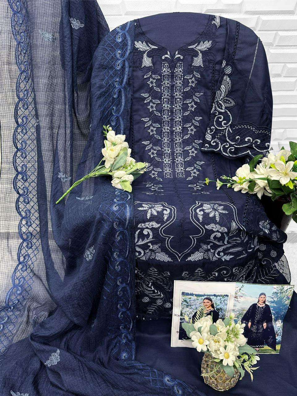 Florent 1075 Cambric Cotton Pakistani Suit Set