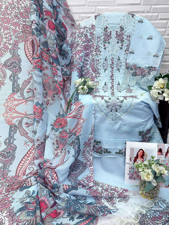 FLORENT 1077 Cambric Cotton Printed Pakistani Sui - Amrah Wholesale