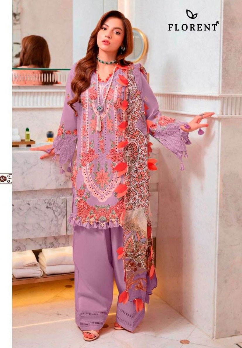 FLORENT 1077 Cambric Cotton Printed Pakistani Sui - Amrah Wholesale