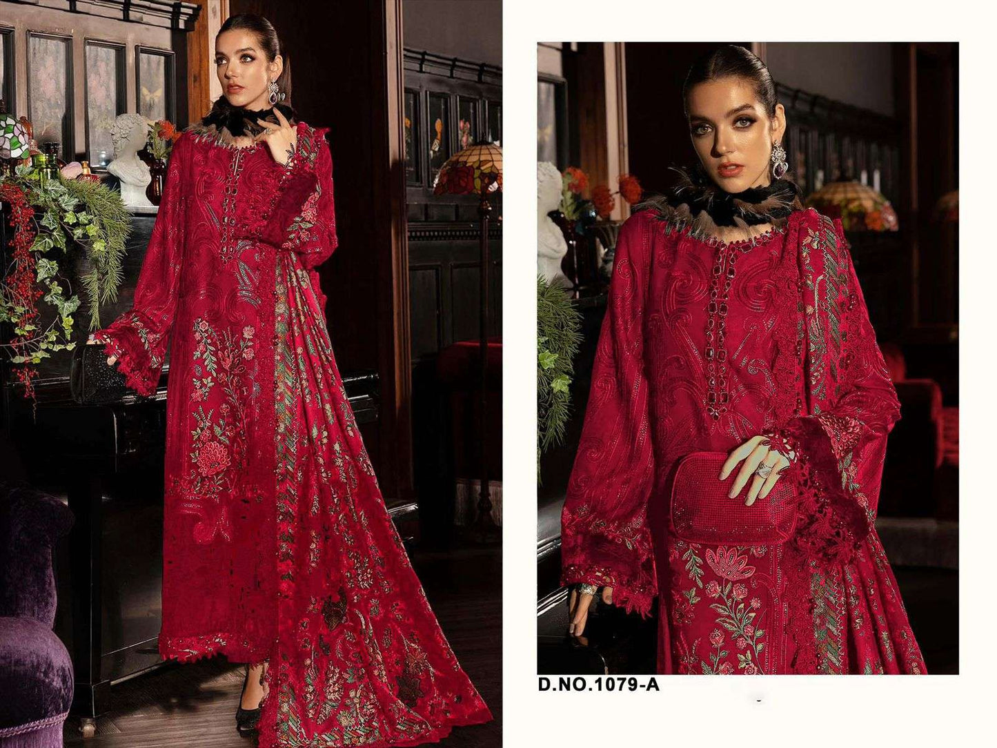 Florent 1079 Cambric Cotton Embroidered Pakistani Suit