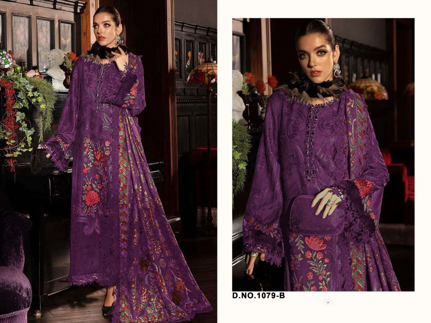 Florent 1079 Cambric Cotton Embroidered Pakistani Suit