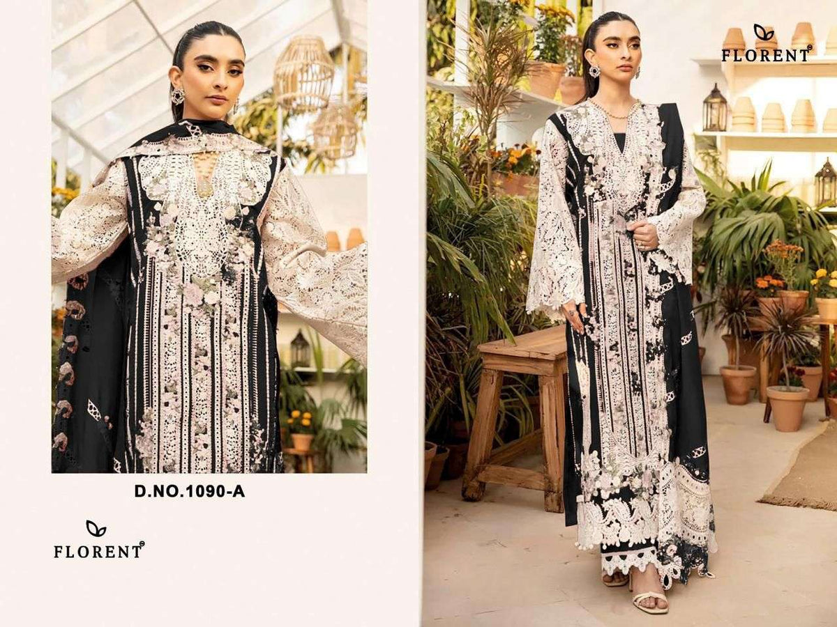 FLORENT 1090 Cambric Cotton Pakistani Suit - Amrah Wholesale