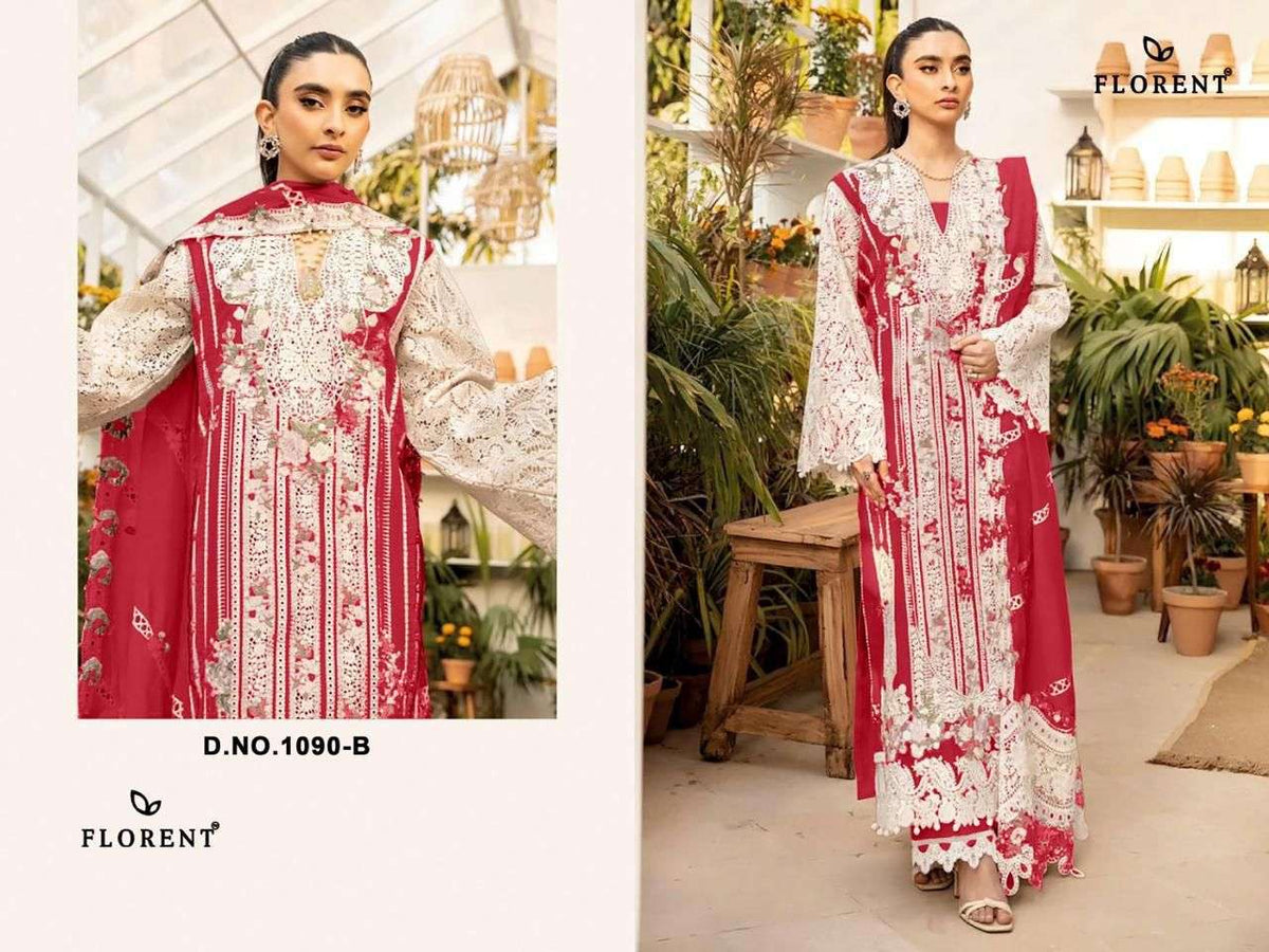 FLORENT 1090 Cambric Cotton Pakistani Suit - Amrah Wholesale