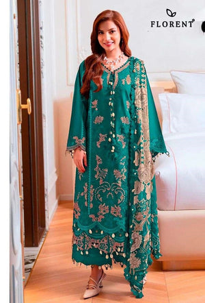 FLORENT 1093 A to S Cambric Cotton Pakistani Suit - Amrah Wholesale