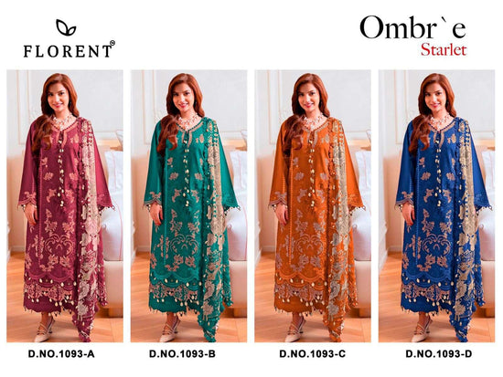 FLORENT 1093 A to S Cambric Cotton Pakistani Suit - Amrah Wholesale