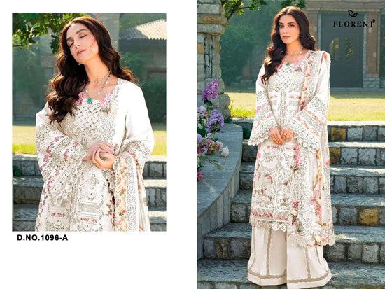 FLORENT 1096 Cambric Cotton Embroidery Pakistani Dress Set - Amrah Wholesale