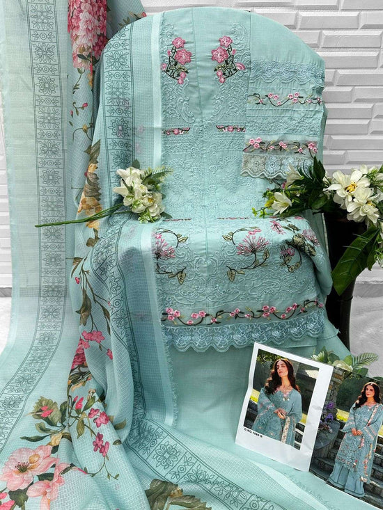 FLORENT 1096 Cambric Cotton Embroidery Pakistani Dress Set - Amrah Wholesale