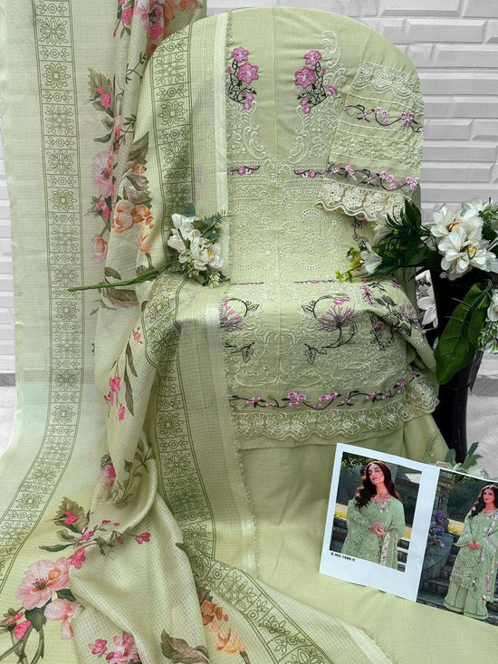FLORENT 1096 Cambric Cotton Embroidery Pakistani Dress Set - Amrah Wholesale