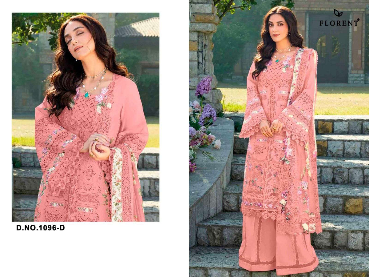 FLORENT 1096 Cambric Cotton Embroidery Pakistani Dress Set - Amrah Wholesale