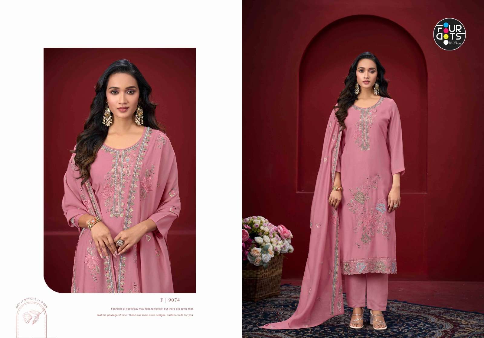 Fourdots Aadhya Dress Material Wholesale Catalogue