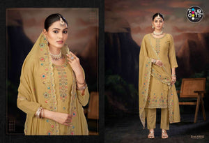 Fourdots Dwija Chiffon Dress Material - Amrah Wholesale