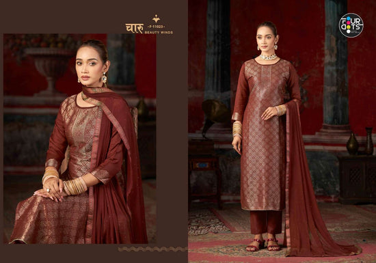 Fourdots Koyal Vol 10 Muslin Jacquard Dress Material