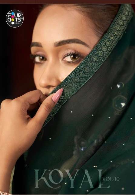 Fourdots Koyal Vol 10 Muslin Jacquard Dress Material