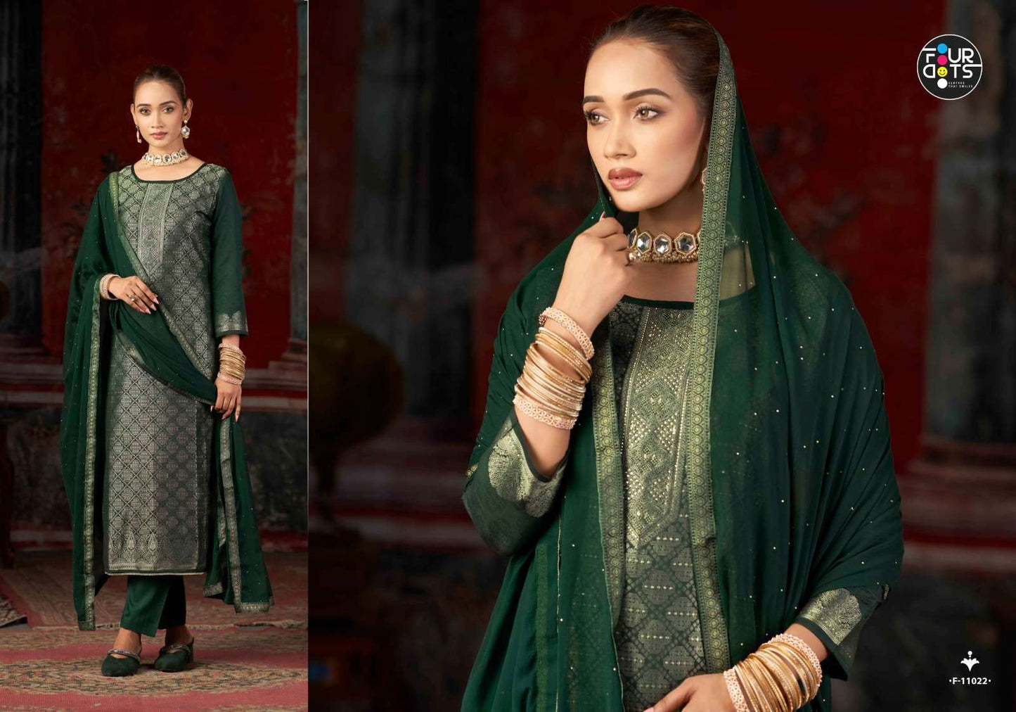 Fourdots Koyal Vol 10 Muslin Jacquard Dress Material