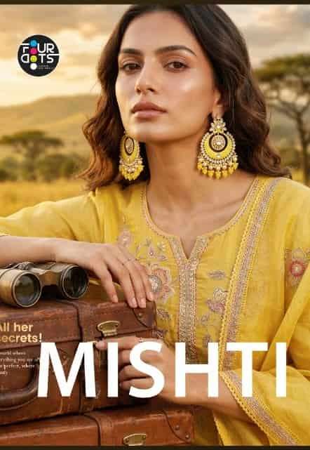 Fourdots Mishti Mal Chanderi Cotton Dress Material - Amrah Wholesale