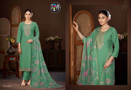 Fourdots Shree Pure Muslin Dress Material - Amrah Wholesale